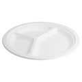 125.19-PIATTI 3 SCOMPARTI 'BIONIC'  Ø 26x2,6 CM BIANCO BAGASSA (50 u.)