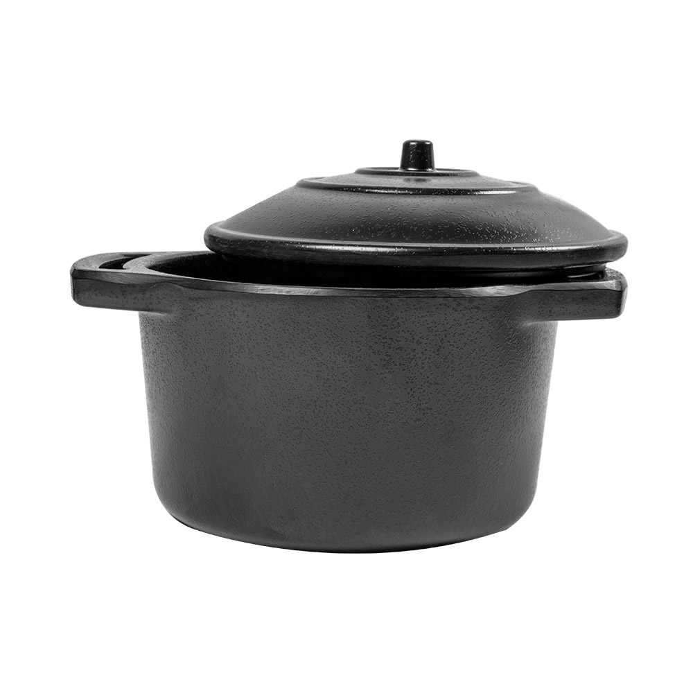 225.88-PENTOLE CUCINA CON MANIGLIE E COPERCHIO ASAMI WARE 300 ML Ø10,5x6,5 CM NERO MELAMINA (1 u.)