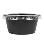 215.21-50 COPPETTE PICCOLE + 50 COPERCHI 100 ML Ø7,4x3,5 CM NERO PP