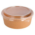 224.48-COMBO INSALATIERA + COPPERCHIO PET 1300 ML - 43,3 oz 320 + 18 PE G/M2 Ø 18,4/16x6,6 CM NATURALE KRAFT (25 u.)