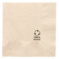 232.04-TOVAGLIOLI ECOLABEL 2 VELI 'FEEL GREEN'  18 G/M2 25x25 CM NATURALE TISSUE RICICLATO (100 u.)
