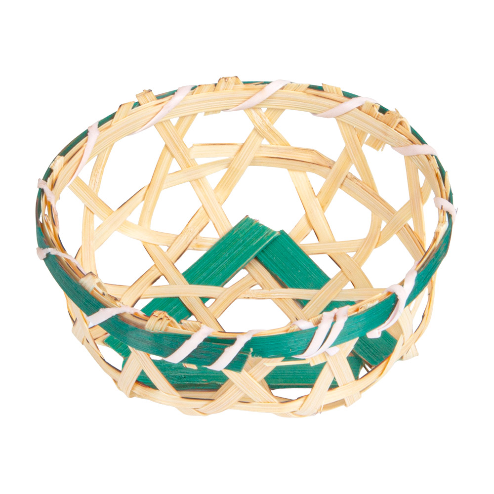 277.42-CESTE BAMBOO  Ø 8x3 CM NATURALE/VERDE BAMBÙ (20 u.)