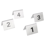 133.50-NUMERI PER TAVOLA DA 1 A 25  5,2x4,2 CM ARGENTO ACCIAIO INOX
