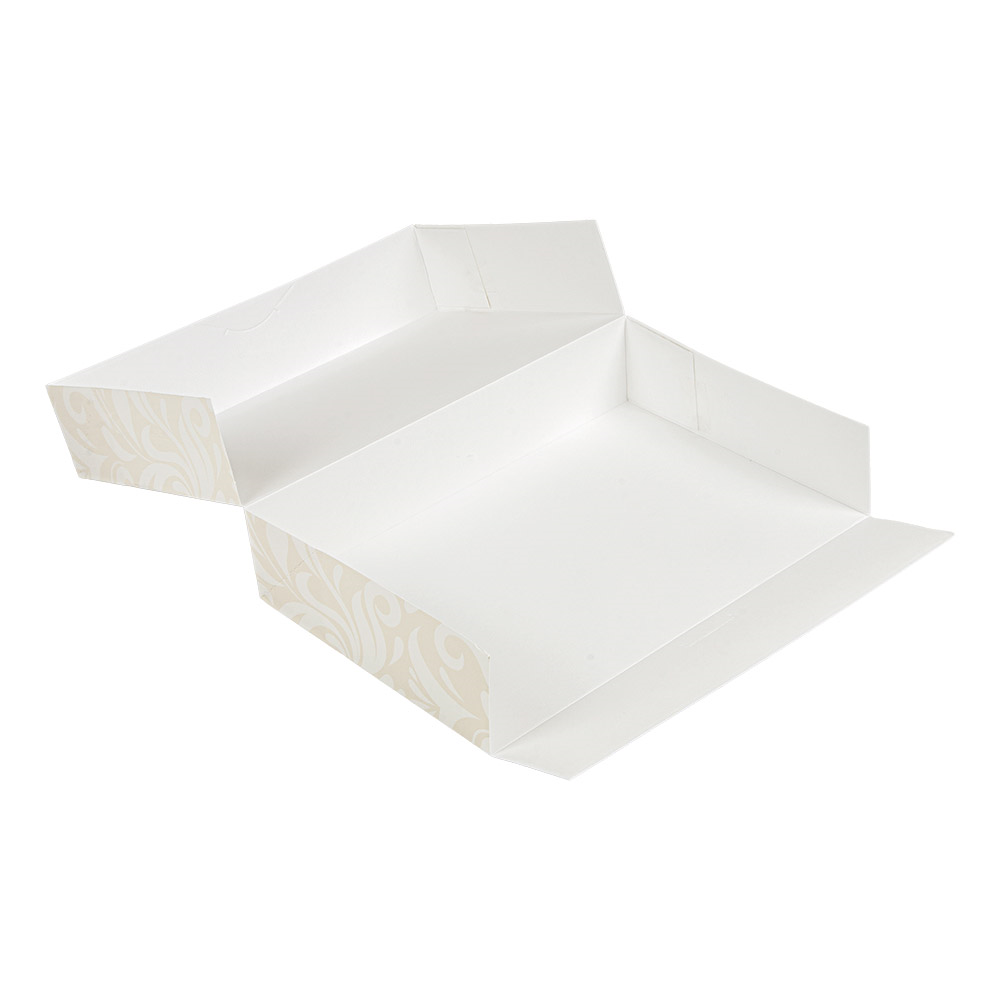 256.52-SCATOLE CATERING, PIANA 'THEPACK' DAMASCO  28x19x6 CM BIANCO CARTONE NANO-MICRO (50 u.)
