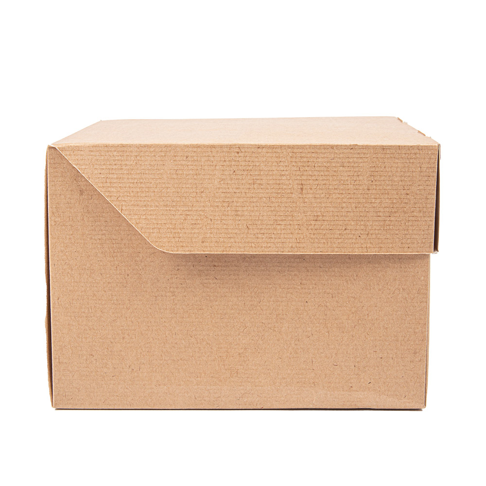 265.70-SCATOLE HAMBURGER "BURGER MENU" 'THEPACK'  15,5x15,5x11,5 CM (XXL) NATURALE CARTONE NANO-MICRO (50 u.)