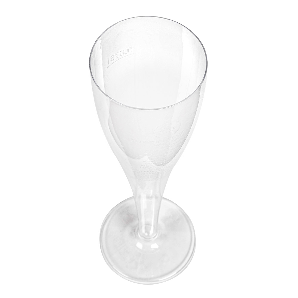 154.30-TAZZE INIETTATE "CAVA" 125 ML Ø 4,9x20 CM TRASPARENTE CRISTAL PS (10 u.)