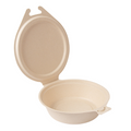 254.17-CONTENITORES CON COPERCHIO BIONIC 600 ML 18x13,5x5 CM NATURALE BAGASSA (50 u.)