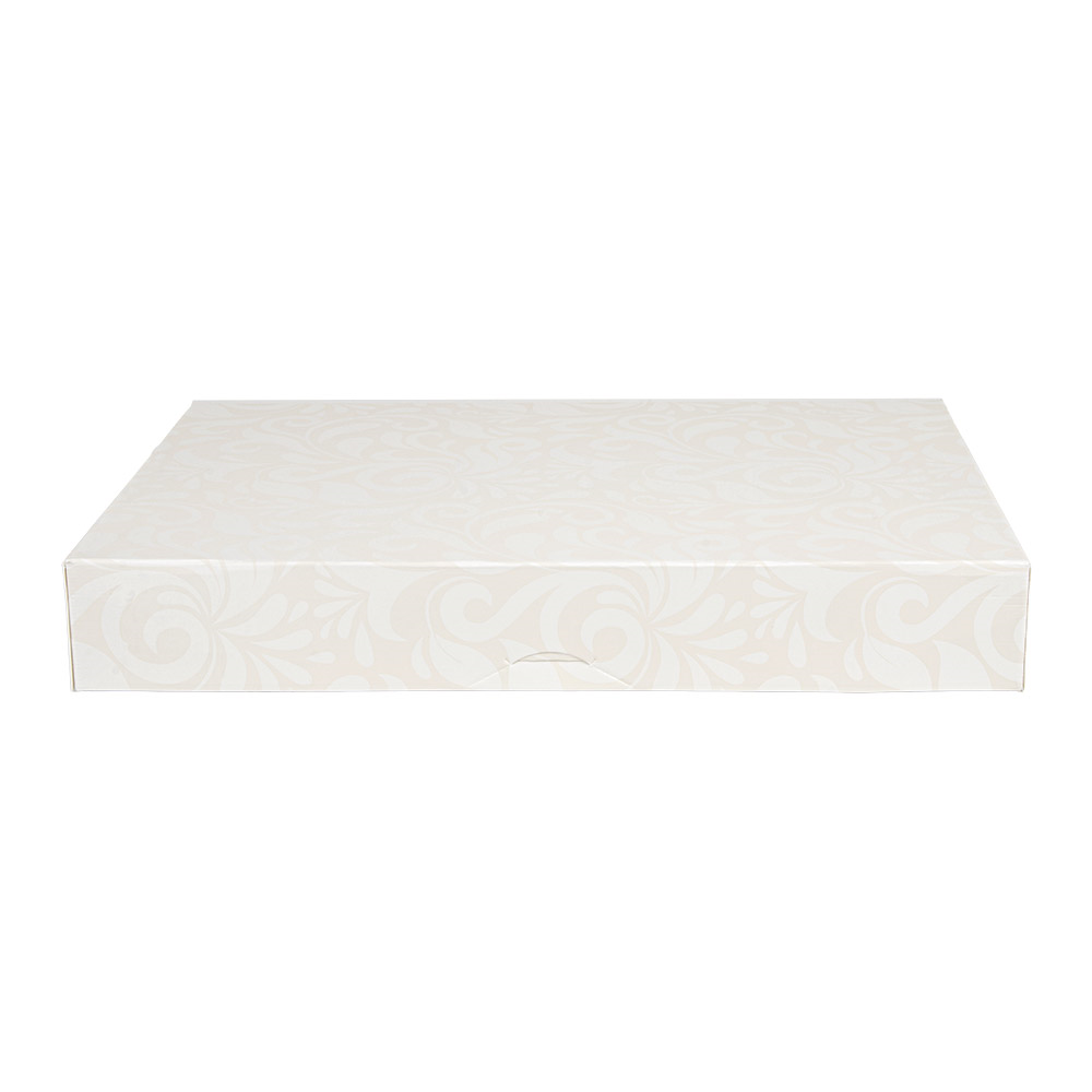 256.54-SCATOLE CATERING, PIANA 'THEPACK' DAMASCO  42x28x6 CM BIANCO CARTONE NANO-MICRO (50 u.)