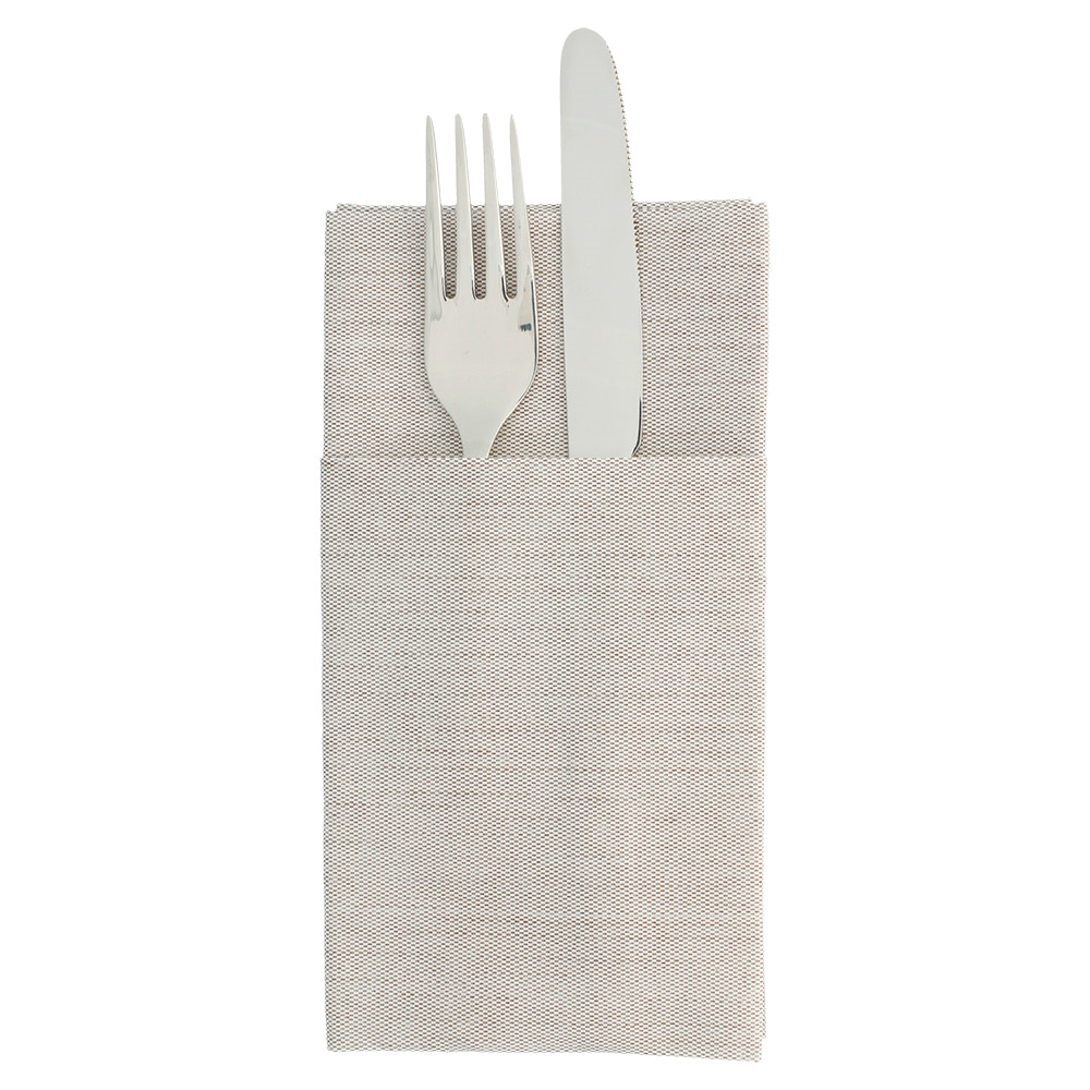 203.92-TOVAGLIOLI CANGURO 'LIKE LINEN' MONOCHROME 70 G/M2 40x40 CM CIOCCOLATO SPUNLACE (50 u.)