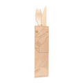 250.62-SET 3/1 POSATE + TOVAGLIOLI 'WOOD' MAKAN  16 CM NATURALE LEGNO (100 u.)
