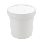 226.39-CONTENITORI CON COPERCHI 360 ML - 12 oz 300 + 18 PE G/M2 Ø9/7,2x8,4 CM BIANCO CARTONE (25 u.)