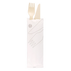 250.85-SET 2/1 FORCHETTA, COLTELLO 'WOOD' MAKAN  16 CM NATURALE LEGNO (100 u.)