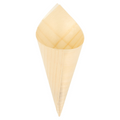 145.74-CONO IN FOGLIA DI PIOPPO 'WOOD'  12,5 CM NATURALE LEGNO (50 u.)