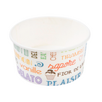 230.29-COPPETTE GELATI PAROLE 180 ML 250 + 18 PE G/M2 Ø 8,7x5,2 CM BIANCO CARTONE (50 u.)