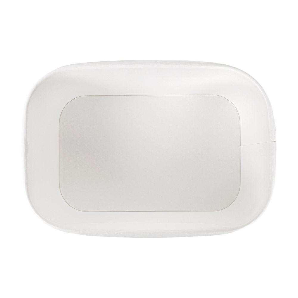 266.28-CONTENITORI RETTANGOLARI  1000 ML 320 + 26 PE G/M2 17,3x12,3x7,5 CM BIANCO KRAFT (50 u.)