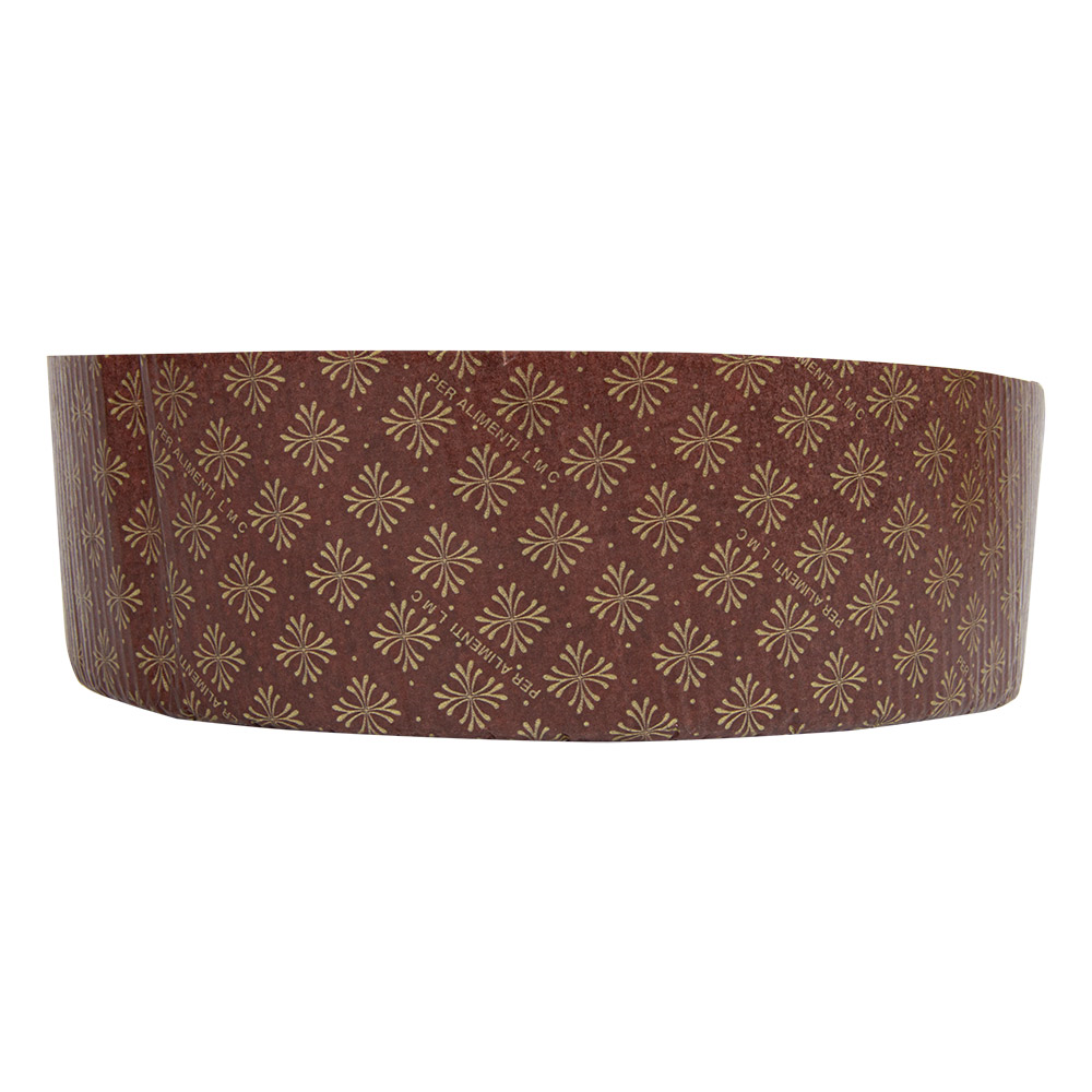 186.85-FORME PER COTTURA PANETTONE - LAMINATO  140 G/M2 Ø 22x7 CM MARRONE CELLULOSA (360 u.)