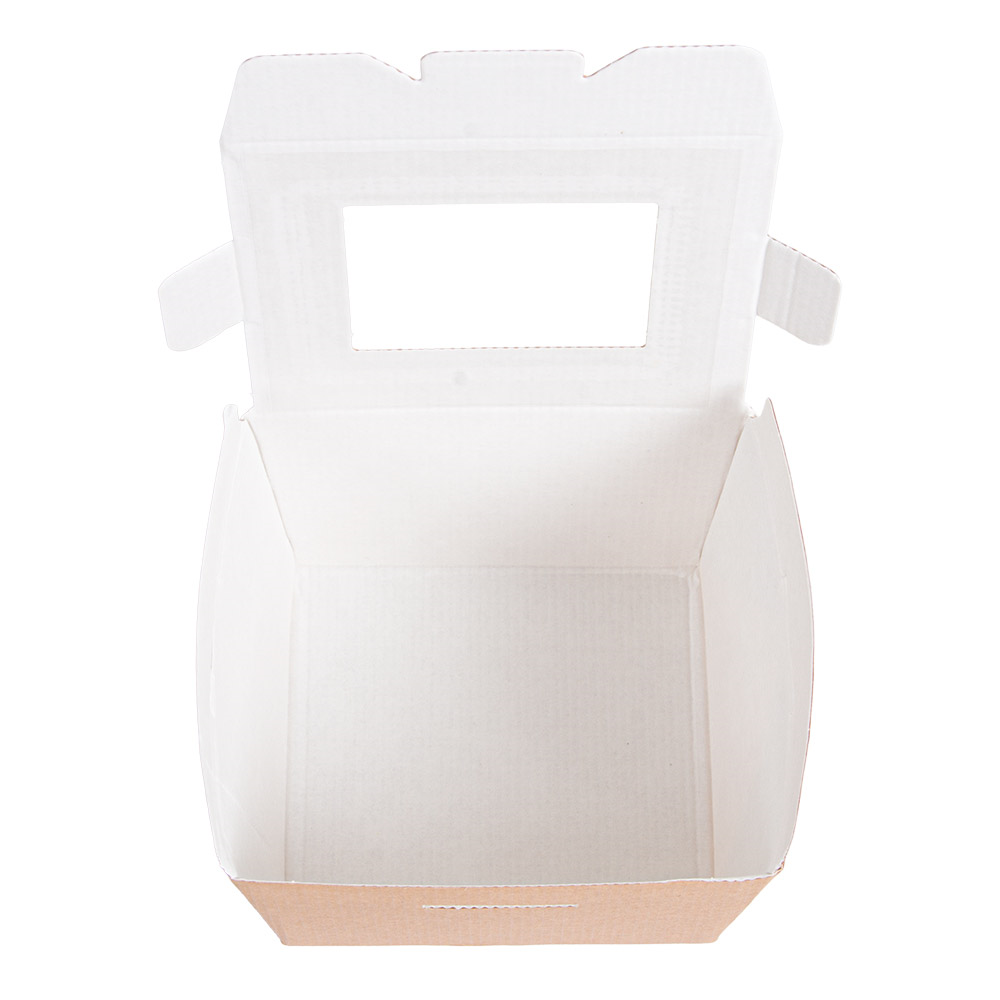 253.59-SCATOLE CON FINESTRA 'THEPACK' 300 ML 8x7,5x5,5 CM NATURALE CARTONE NANO-MICRO + OPP (50 u.)