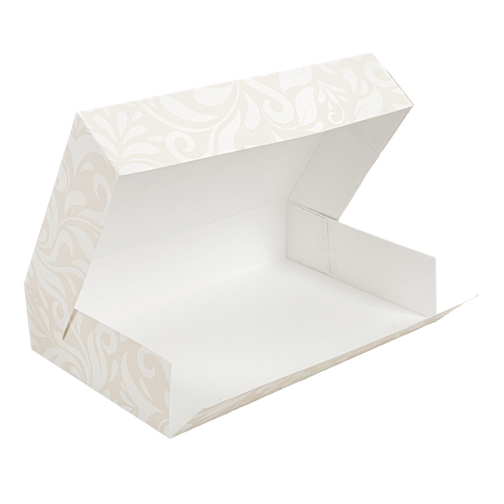 256.52-SCATOLE CATERING, PIANA 'THEPACK' DAMASCO  28x19x6 CM BIANCO CARTONE NANO-MICRO (50 u.)