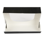 252.25-CONTENITORI SUSHI+FINESTRA 'THEPACK'  19,7x9x4,5 CM NERO CARTONE NANO-MICRO + OPP (50 u.)