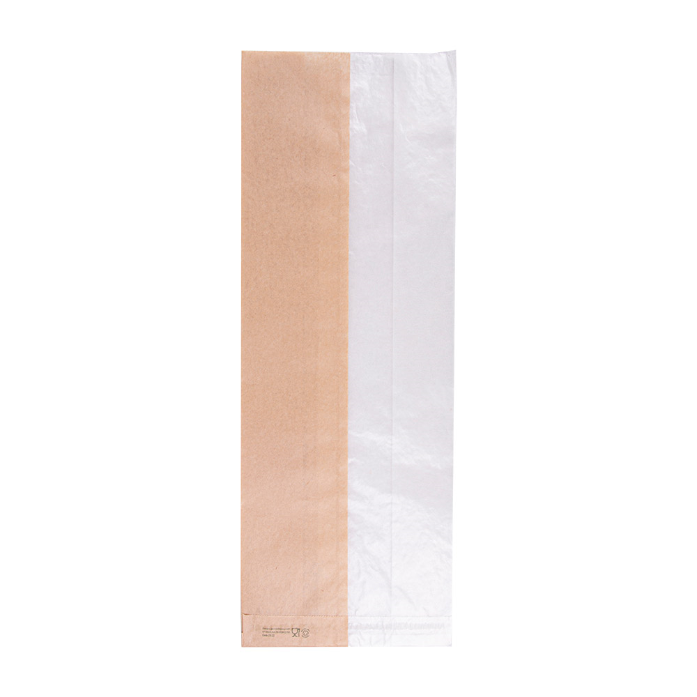 231.22-SACCHETTI PER SANDWICHES CON FINESTRA ECO 'JUST PAPER' LONG 40 G/M2 14+8x38 CM NATURALE PERGAMANA ANTIGRASSI (250 u.)