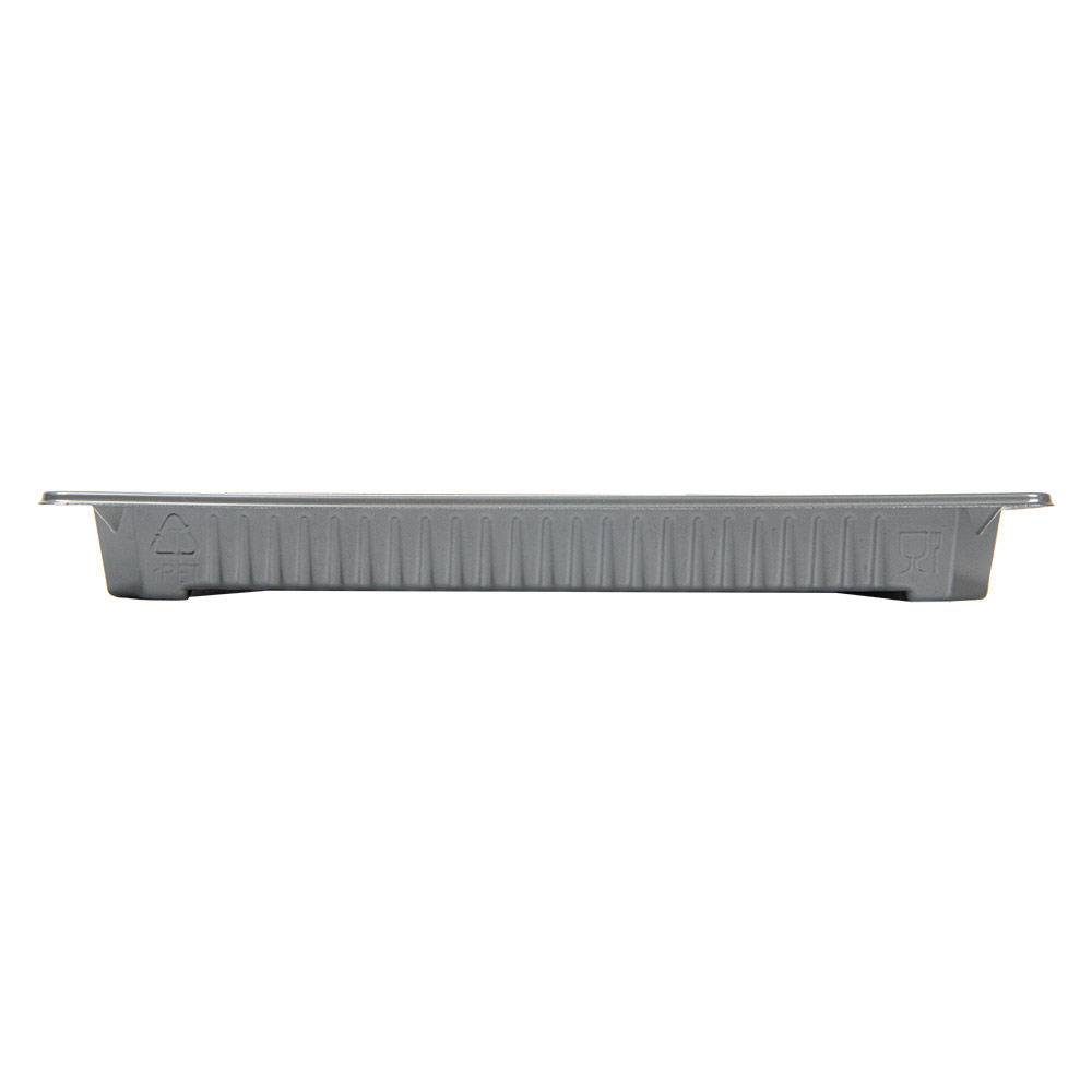 267.94-RECIPIENTI PER "SUSHI" 307 ML 18,5x12,9x2 CM ARGENTO RPET (352 u.)