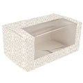256.12-SCATOLE PER PASTICCERIA CON FINESTRA 'THEPACK' DECO  18x11x8 CM BIANCO CARTONE NANO-MICRO + OPP (50 u.)