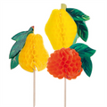 116.07-DECORAZIONI PER GELATI - FRUTTA PICCOLI   10 (h) CM COLORI VARIE LEGNO (100 u.)