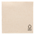 191.09-TOVAGLIOLI ECOLABEL 'DOUBLE POINT'  19 G/M2 20x20 CM NATURALE TISSUE RICICLATO (100 u.)