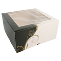 204.71-SCATOLE PER PASTICCERIA CON FINESTRA 'THEPACK' CLASSIC  24x24x12 CM BIANCO CARTONE NANO-MICRO (50 u.)