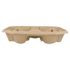 192.23-PORTABICCHIERI, 4 POSTI  22x22 CM NATURALE CARTONE (75 u.)