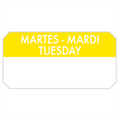 393.74-1000 U. ETICHETTE ADESIVE MARTEDI   5x2,5 CM GIALLO ADESIVO
