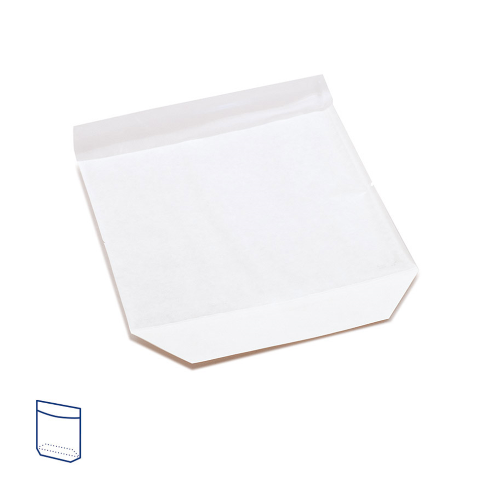 173.20-CONFEZIONI CON BASE E FINESTRA TURTLE PACK 50 G/M2 + 15 PP 14+3,5/3,5x24/21 CM BIANCO KRAFT (100 u.)