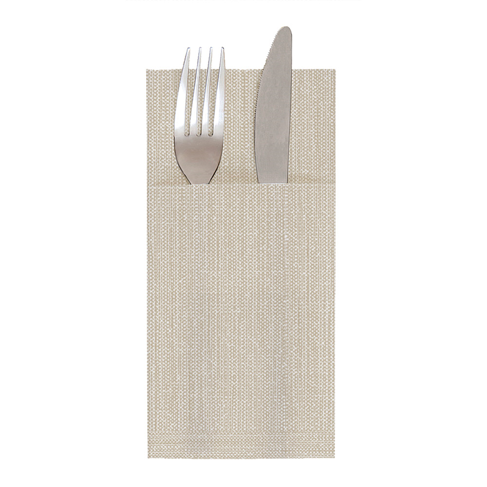 272.40-TOVAGLIOLI CANGURO 'X-SOFT' DUNE 65 G/M2 40x40 CM TAUPE AIRLAID (50 u.)