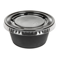 215.21-50 COPPETTE PICCOLE + 50 COPERCHI 100 ML Ø7,4x3,5 CM NERO PP