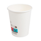 274.42-BICCHIERI BEVANDE FREDDE E CALDE 1 PARETE 'COMPOSTABLE' 240 ML - 8 oz 280 G/M2 Ø8/5,6x9,2 CM BIANCO CARTONE (50 u.)