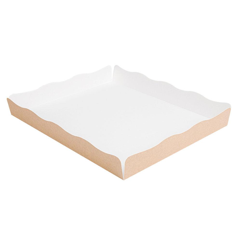 251.73-VASSOI + COPERCHIO 'THEPACK'  32x27x4 CM NATURALE CARTONE NANO-MICRO (50 u.)