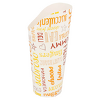 229.60-BICCHIERE PER FRITTI APERTO PAROLE 22 OZ - 660 ML 250 + 18PE G/M2 Ø8,5x18 CM BIANCO CARTONE (50 u.)