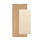 218.22-TOVAGLIOLI D.P RICICLATI INCELLOFANATI 'JUST IN TIME CLOSED'  40 + 10PE G/M2 11x25 CM NATURALE KRAFT A COSTINE (150 u.)