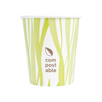 271.08-BICCHIERI BEVANDE FREDDE E CALDE 1 PARETE 'COMPOSTABLE GRASS' 180 ML - 6 oz 260 G/M2 Ø7,2/5,3x7,8 CM BIANCO CARTONE (50 u.)