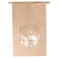 228.72-SACCHETTI SOS CON CHIUSURA CON FINESTRA 2500 GR 60 G/M2 + 25µ OPP 15,5+7x24,2 CM NATURALE KRAFT (50 u.)