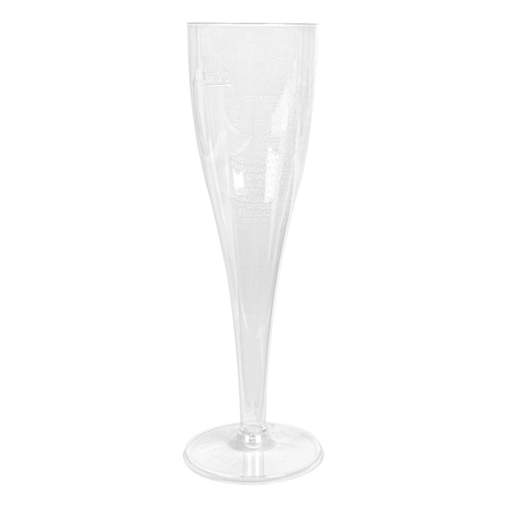 154.30-TAZZE INIETTATE "CAVA" 125 ML Ø 4,9x20 CM TRASPARENTE CRISTAL PS (10 u.)