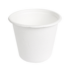 257.43-MINI TERRINE + COPERCHI 'BIONIC' 90 ML Ø 6,2x5,2+0,7 CM BIANCO BAGASSA (50 u.)