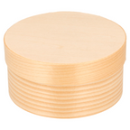 182.99-MINI SCATOLE CILINDRICHE TAPPO + CAPSULA 'WOOD' 150 ML Ø 8x4 CM NATURALE LEGNO (10 u.)