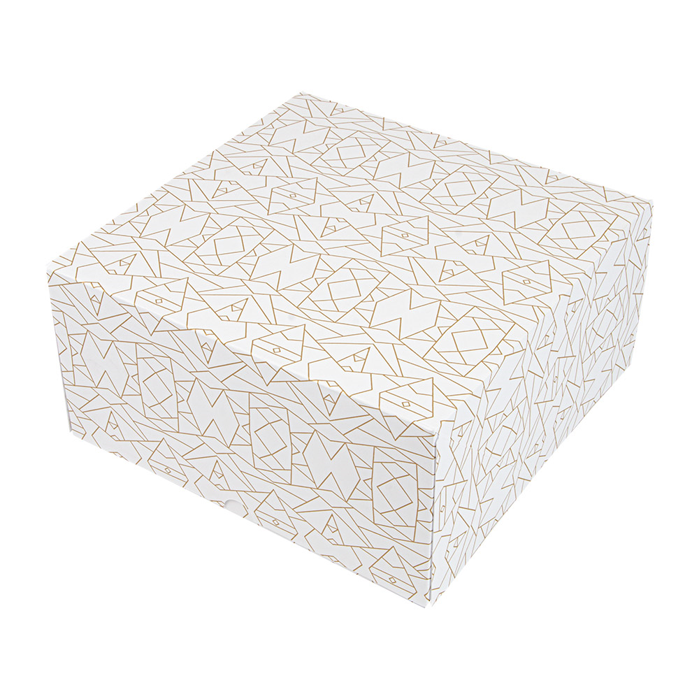 253.33-SCATOLE PER PASTICCERIA SENZA FINESTRA 'THEPACK' DECO  24x24x12 CM BIANCO CARTONE NANO-MICRO (50 u.)