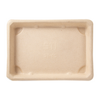 212.95-SCATOLE SUSHI 'BIONIC'  18,5x13x1,5 CM NATURALE BAGASSA (50 u.)