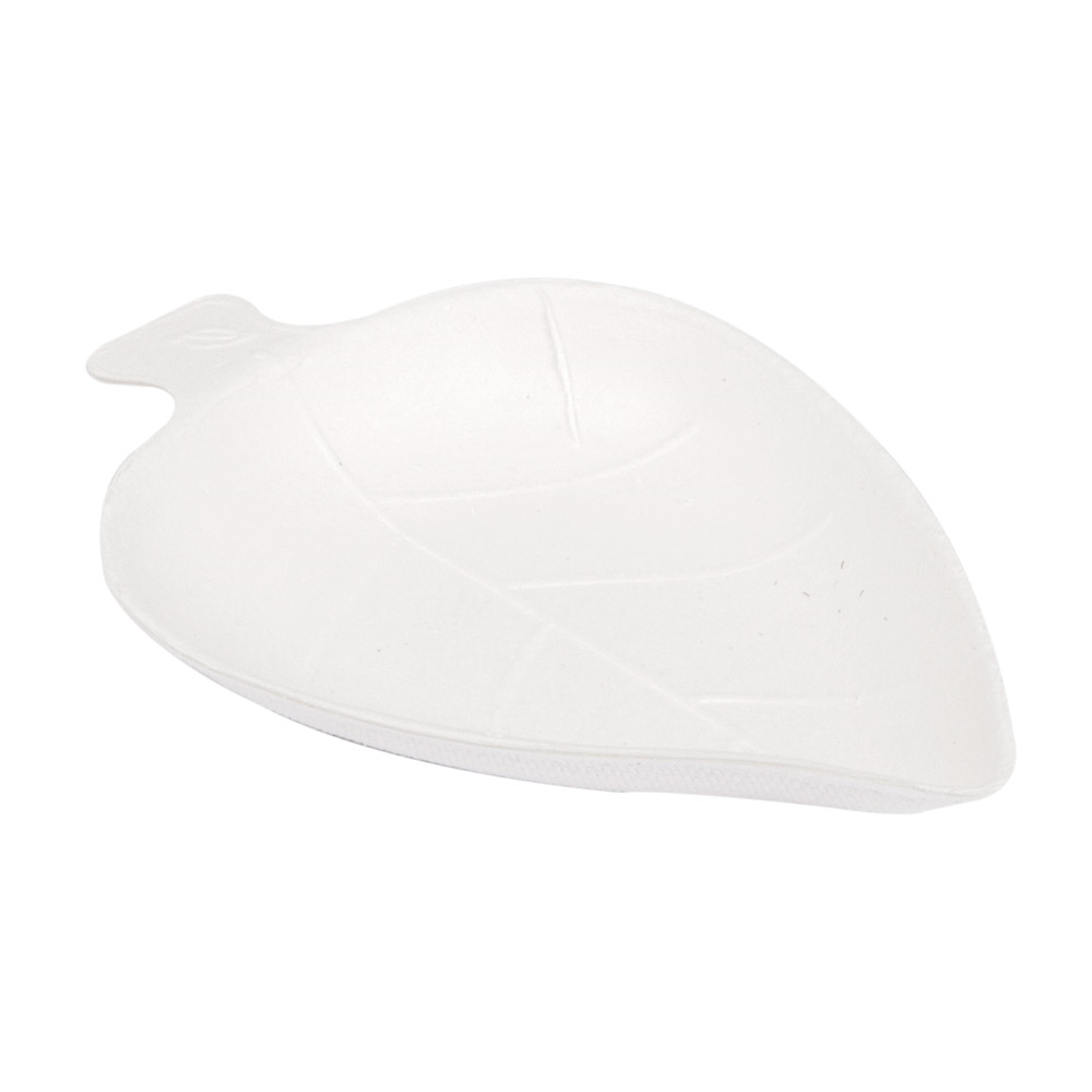 232.71-CONTENITORE FOGLIE 'BIONIC'  9x6x1,2 CM BIANCO BAGASSA (50 u.)