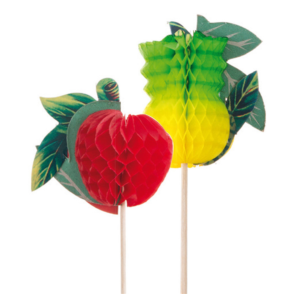116.09-DECORAZIONI PER GELATI - FRUTTA GRANDI   20 (h) CM COLORI VARIE LEGNO (100 u.)