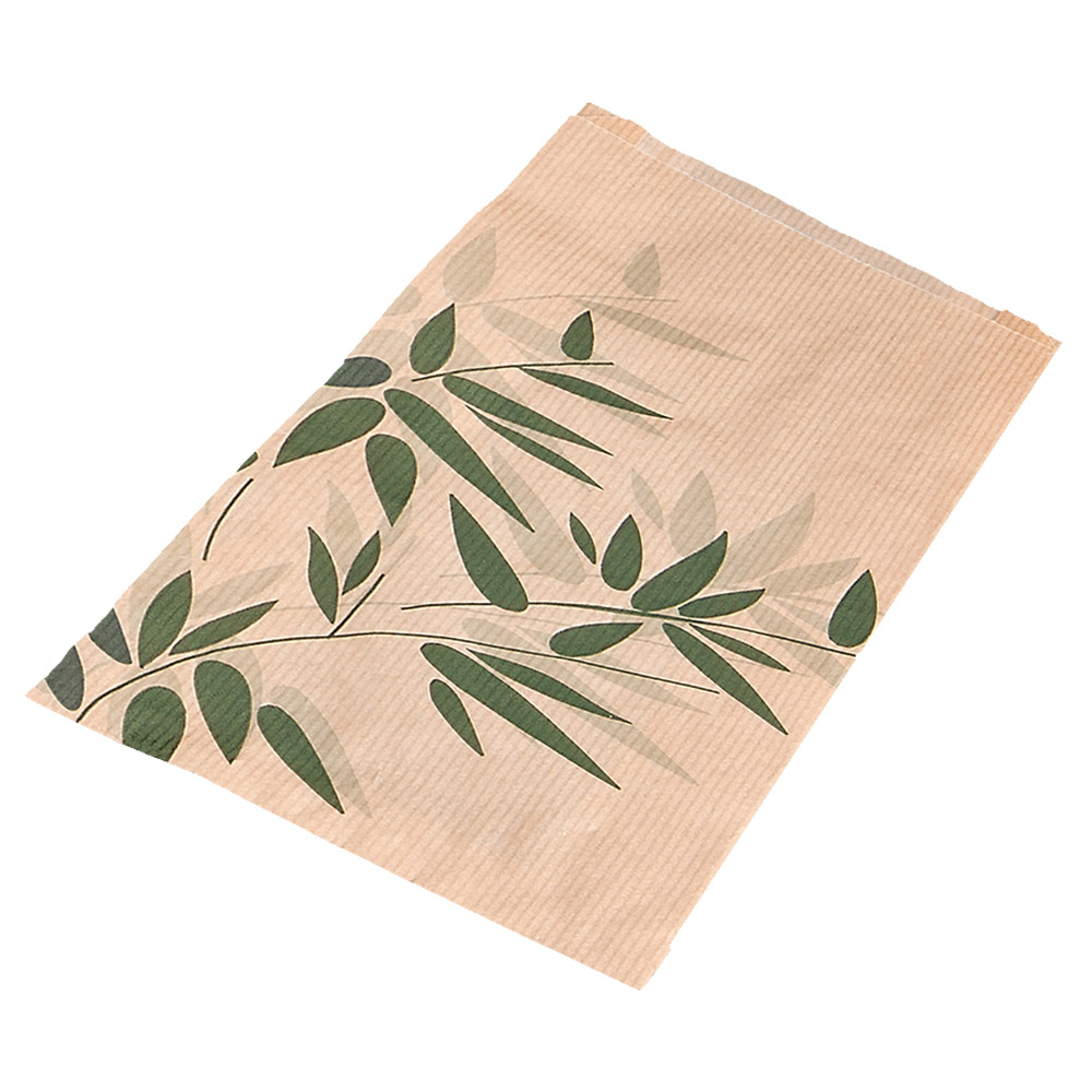 355.16-SACCHETTO PANETTERIA 'FEEL GREEN'  32 G/M2 26+8x35 CM NATURALE KRAFT (250 u.)