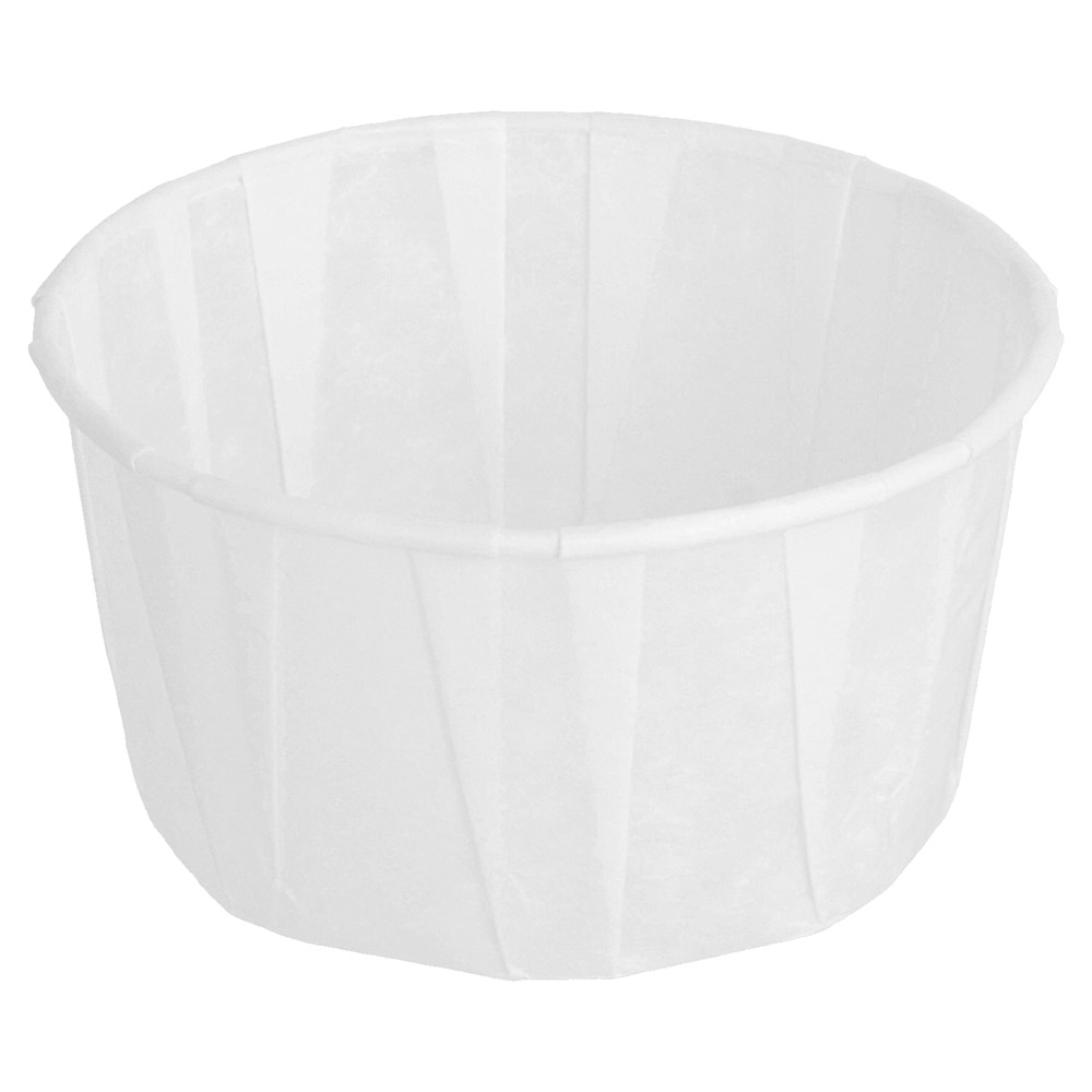 126.79-TERRINA CARTA PLISSETTATA 100 ML (3,2 oz) 80 G/M2 Ø6,6/5x4,2 CM BIANCO PERGAMANA ANTIGRASSI (250 u.)