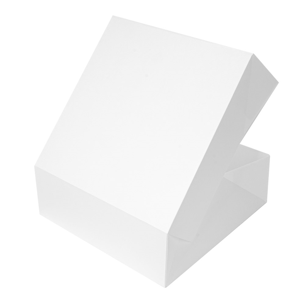253.34-SCATOLE PER PASTICCERIA SENZA FINESTRA 'THEPACK' DECO  28x28x10 CM BIANCO CARTONE NANO-MICRO (50 u.)